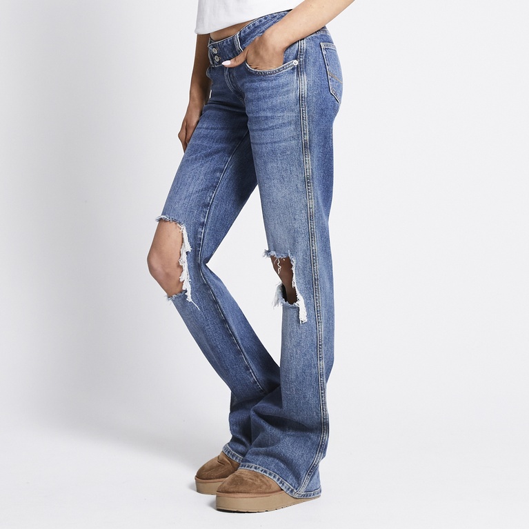 Low waist bootcut jeans "Paris Core" Blue Used